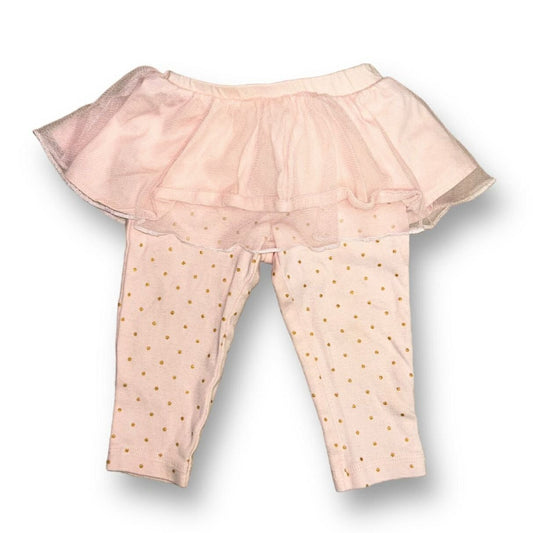 Girls Carter's Size 9 Months Pink Polka Dot Tulle Waist Leggings