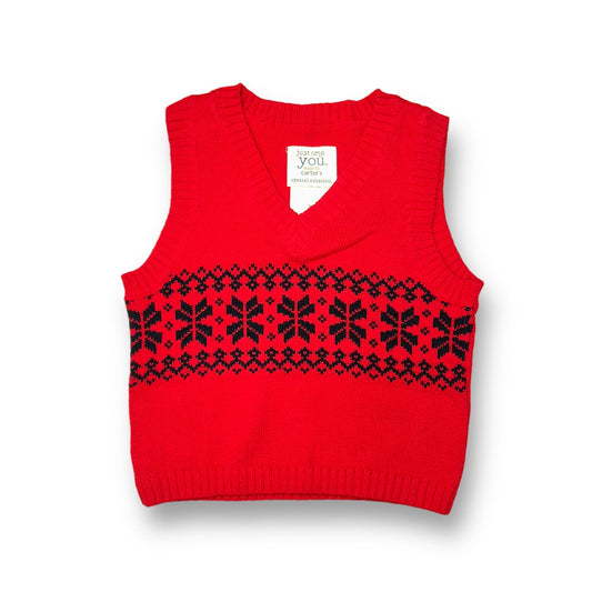 Boys Just One You Size 3 Months Red Sweater Vest