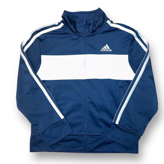 Boys Adidas Size 8 Navy/White Athletic Zippered Track Jacket