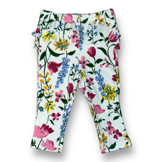 Girls Old Navy Size 6-12 Months White Floral Pants