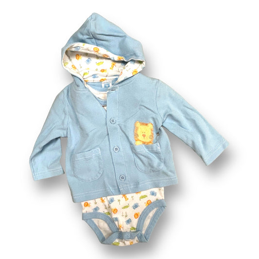 Boys Carter's Size 12 Months Baby Blue 2-Pc Lion Button Down & Bodysuit