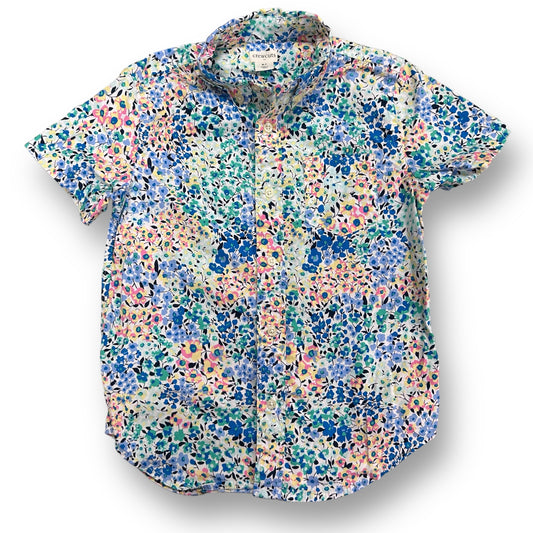 Boys Crewcuts Size 6/7 Floral Button Down Short Sleeve Shirt