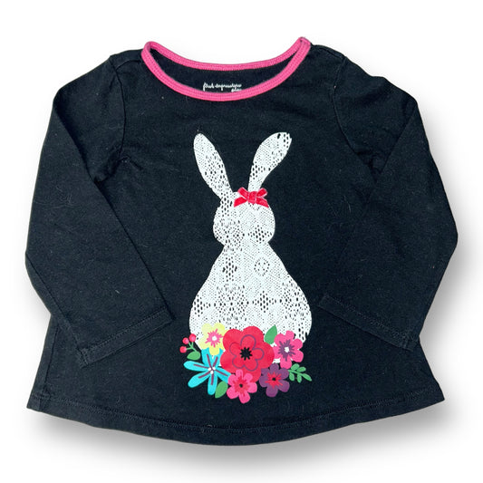 Girls First Impressions Size 6-9 Months Black Easter Bunny Long Sleeve Shirt
