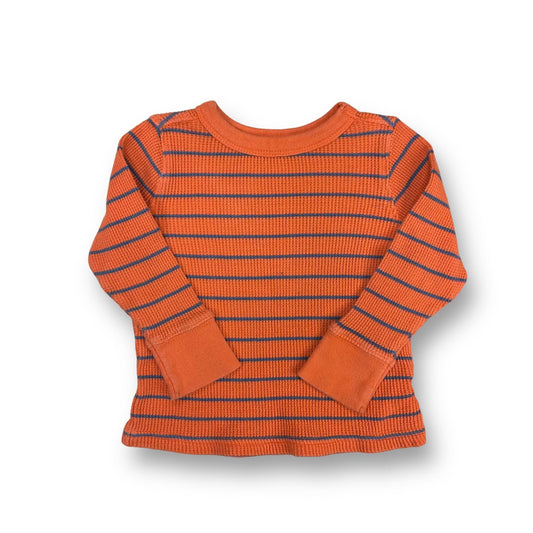 Boys Old Navy Size 12-18 Months Orange Thermal Long-Sleeve Shirt