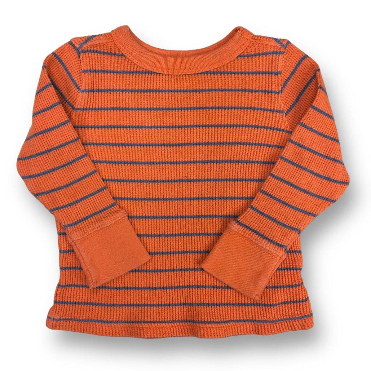 Boys Old Navy Size 12-18 Months Orange Thermal Long-Sleeve Shirt