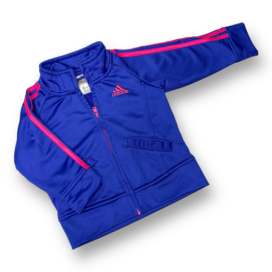 Girls Adidas Size 12 Months Purple Zippered Athletic Sweatshirt