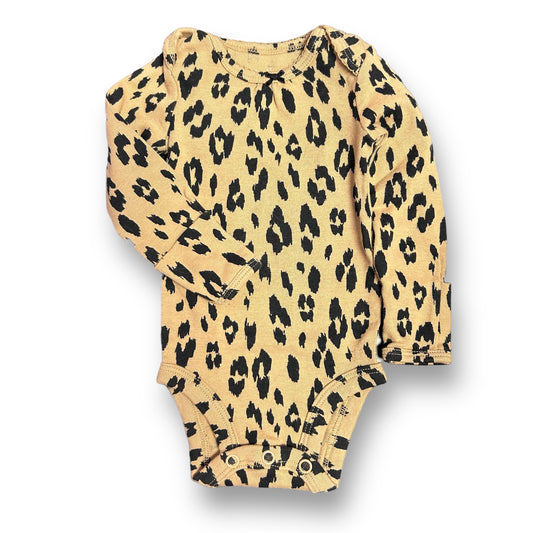 Girls Carter's Size Newborn Tan Animal Print Long Sleeve Bodysuit