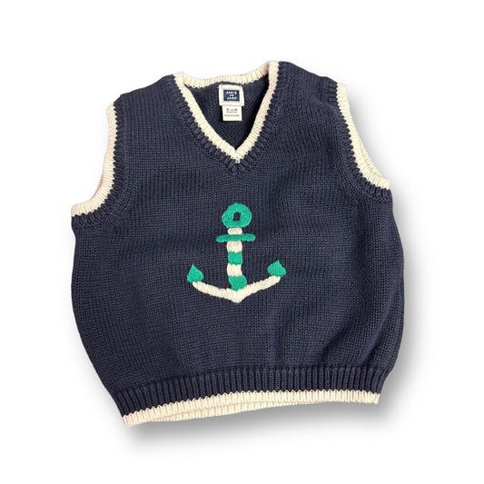 Boys Janie and Jack Size 3-6 Months Navy Nautical Sweater Vest