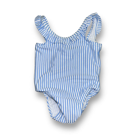 Girls Old Navy Size 3-6 Months Blue & White Striped Bathing Suit