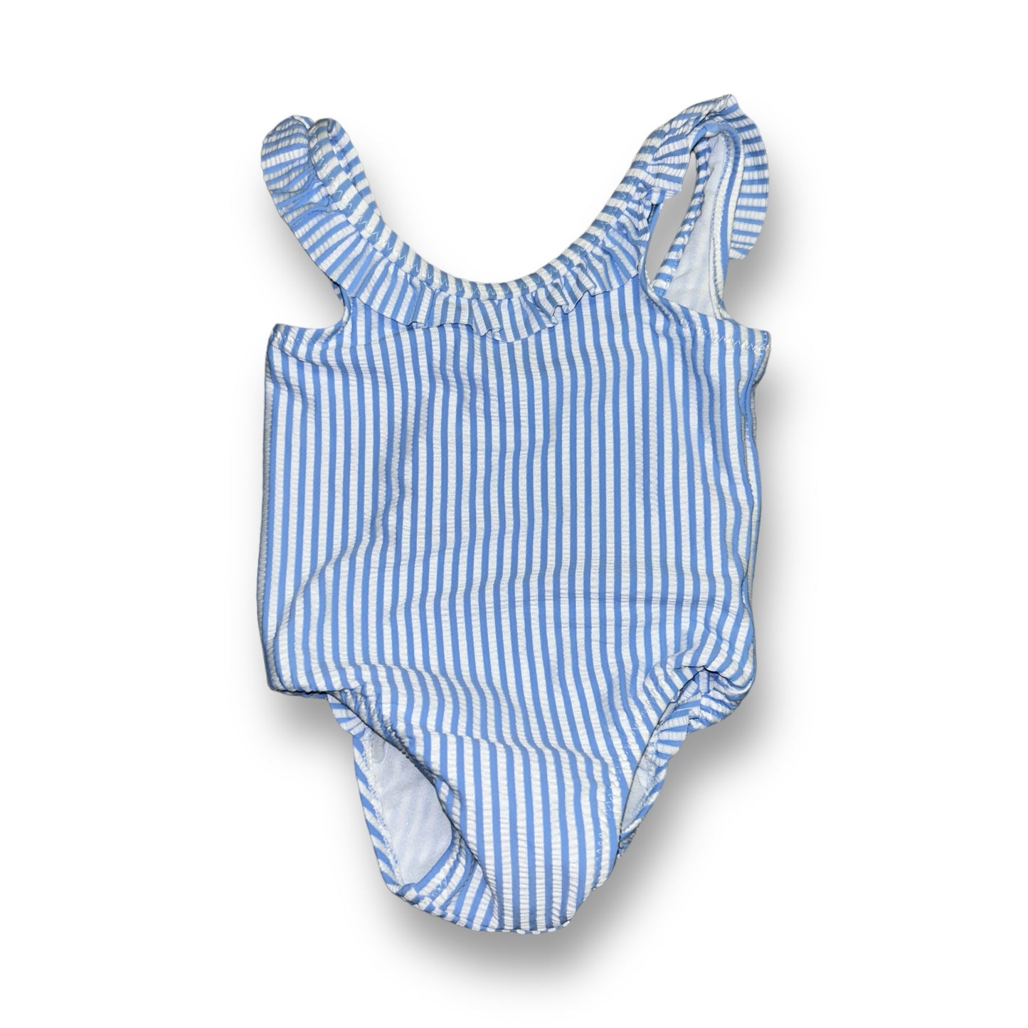 Girls Old Navy Size 3-6 Months Blue & White Striped Bathing Suit