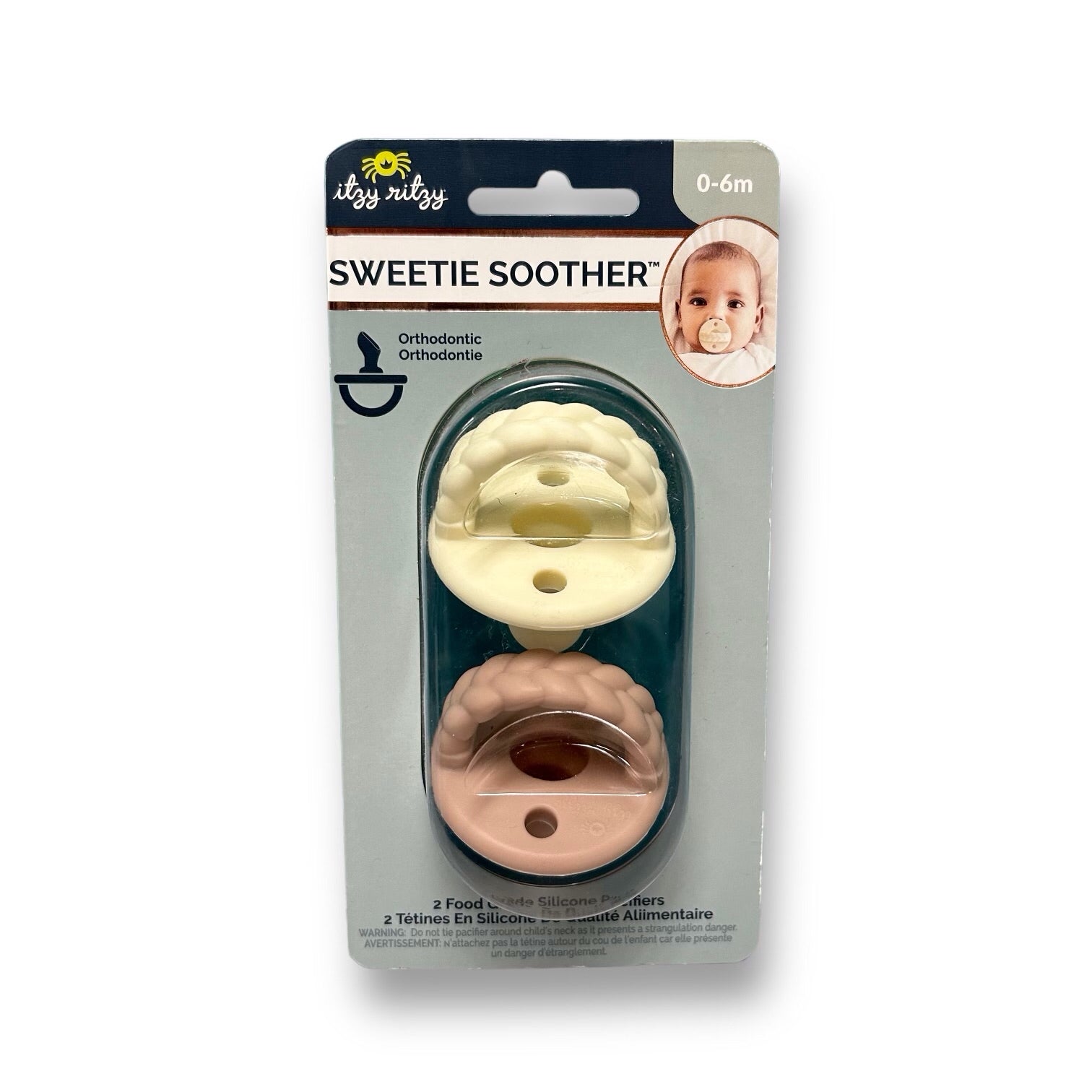 NEW! Itzy Ritzy Sweetie Soother™ Orthodontic Pacifier 2 Pack Iddy