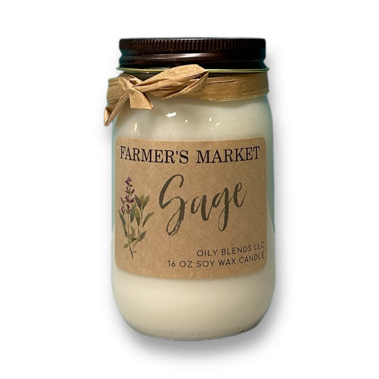 Sage Natural Herb Scented Soy Wax Candle