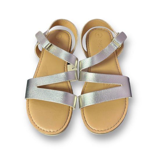 Cat & Jack Youth Girl Size 1 Gold Metallic Buckle Sandals
