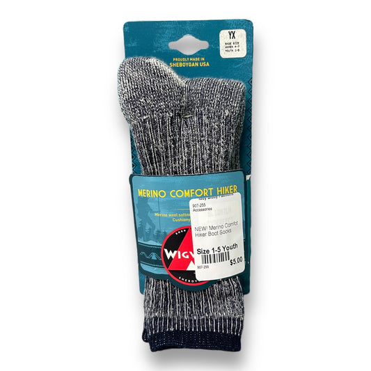 NEW! Size 1-5 Youth Merino Comfort Hiking Boot Socks