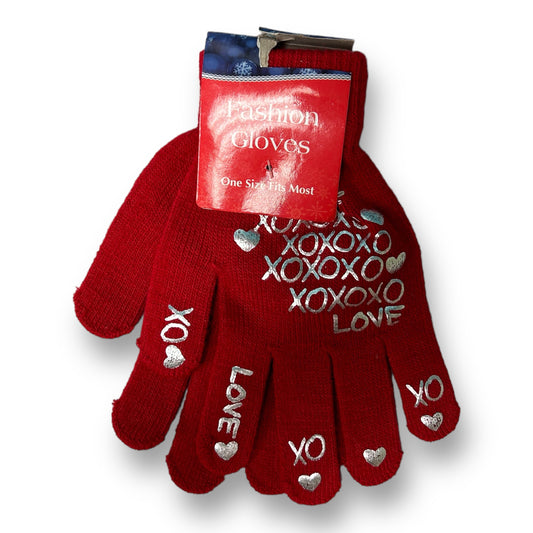 NEW! Girls Size OSFM Red Fashion Gloves